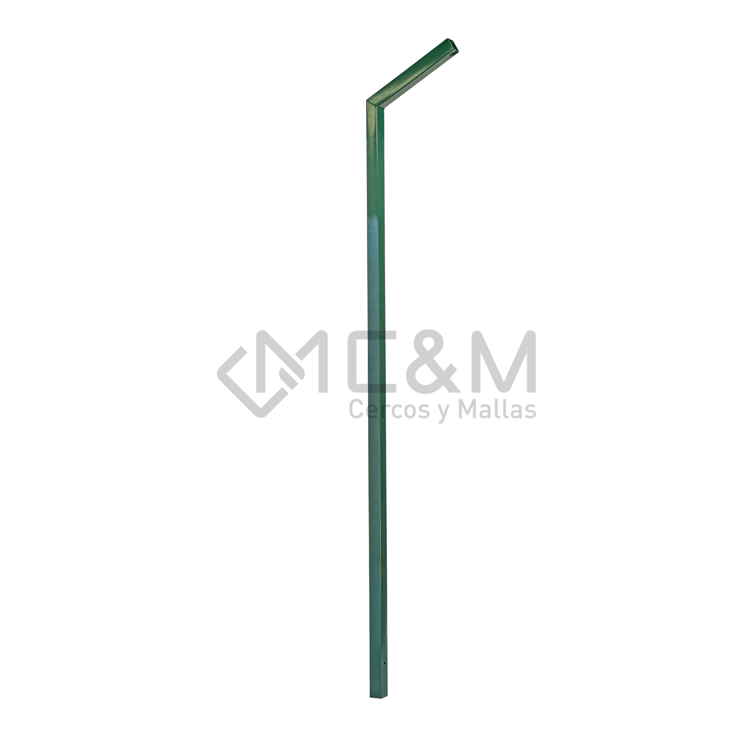 POSTE C/BRAZO GALV/VERDE 60X60X1.5X3000MM